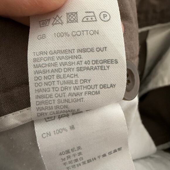 REISS Men's 34 Cotton Casual Chino Trouser Pants Brown Khaki Tan Senator - Picture 11 of 13